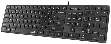 Проводная клавиатура Genius SlimStar 126 черный 965844419686692