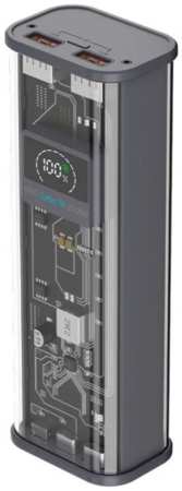 Внешний аккумулятор Deppa NRG Turbo Crystal 20000mAh 2USB Серый (33645) 965844419806971