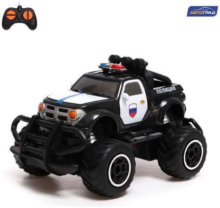 Автоград Джип радиоуправляемый «Полиция», работает от батареек, цвет чёрный Радиоуправляемая игрушка 965844420846467