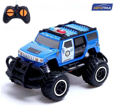 Автоград Джип радиоуправляемый «Полиция», работает от батареек, цвет синий Радиоуправляемая игрушка 965844420846487