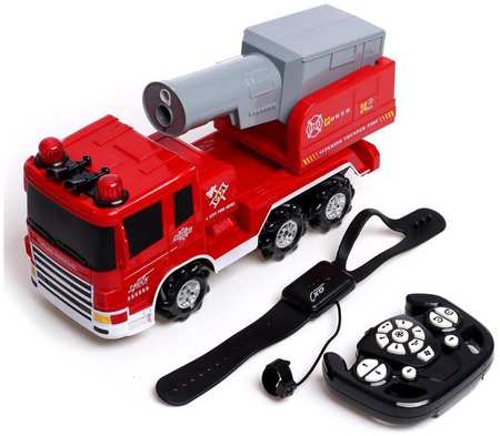Машина радиоуправляемая «Пожарная служба», 4WD, управление жестами, дымовая пушка 965844420846605
