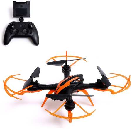 Квадрокоптер LH-X20WF, камера, передача изображения на смартфон, Wi-FI, цвет чёрно-оранжев 965844420848563