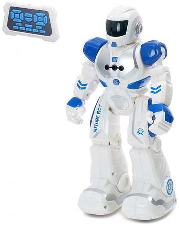 Zhorya Робот радиоуправляемый Смарт бот, ходит, свет и звук, русский чип, синий 965844421983102