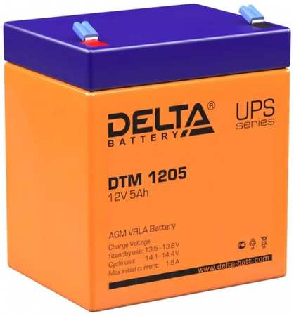АКБ ИБП 12 В 5 А/ч п.п. Delta DTM AGM 90 х 70 х 101