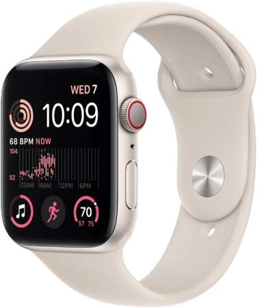 Смарт-часы Apple Watch Series SE Gen 2 (2022) 40 мм Aluminium Case, Starlight S/M 965844424444200