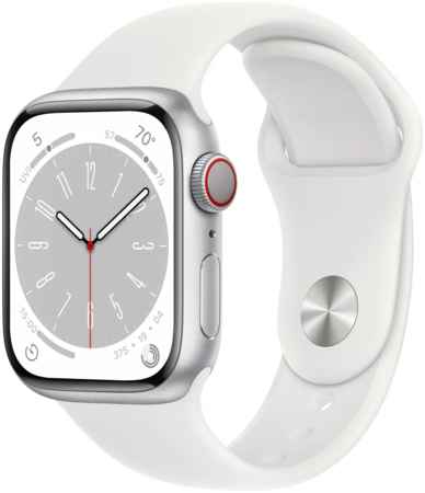 Смарт-часы Apple Watch Series 8 41 мм Aluminium Case, silver/white 965844424444217