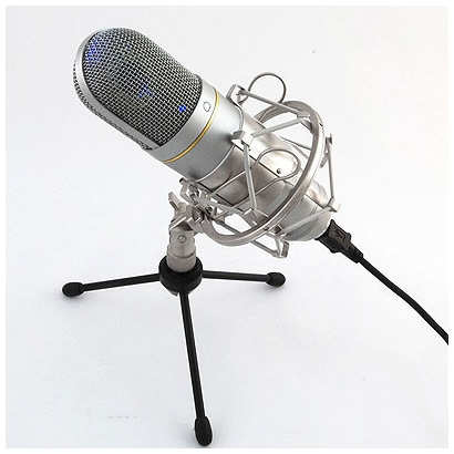 USB микрофон Recording Tools MCU-01 (никель) + стойка и амортизатор 965844424605062
