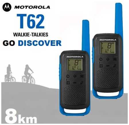 Motorola Комплект из двух радиостанций Talkabout T62 Blue 965844425573930