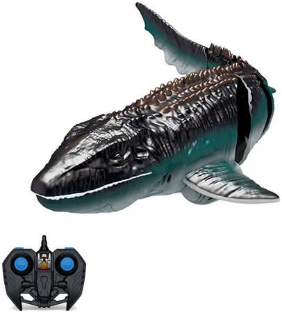 Радиоуправляемый динозавр CS Toys Мозазавр, плавает в воде, черный, акб, D03-BLACK Радиоуправляемый динозавр Мозазавр (плавает в воде, черный, акб) - D03-BLACK 965844425676751