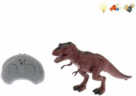 Наша игрушка Динозавр р/у, 2 канала, свет, звук, ИК пульт-заряд.устройство, встроен.аккум.2,4V