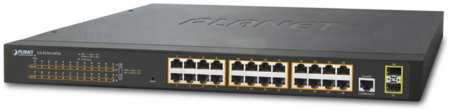 Коммутатор/ PLANET IPv4, 24-Port Managed 802.3at POE+ Gigabit Ethernet Switch + 2-Port 100 965844426042892
