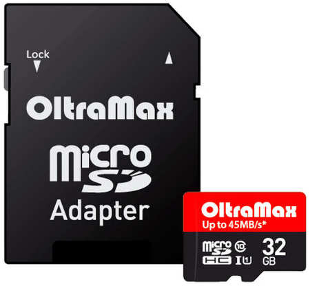 Карта памяти Oltramax Micro SDHC 32Гб OM032GCSDHC10UHS-1-ElU1