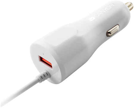 Canyon C-033 Lightning кабель 2.4 A USB-A 5В-400мА Smart IC белый CNE-CCA033W 965844426103315