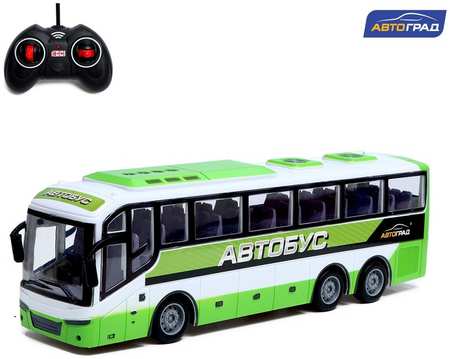 Автоград Автобус радиоуправляемый «Междугородний», 1:30, работает от батареек, цвет белый 965844426539597