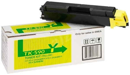 Тонер для лазерного принтера Kyocera TK-590Y Yellow (1T02KVANL0) желтый, оригинальный 965844426542117