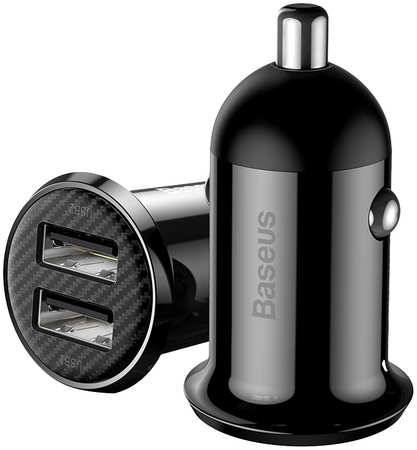 Автомобильное зарядное устройство Baseus Grain Pro Car Charger (Dual USB 4.8A ) черный 965844427371577