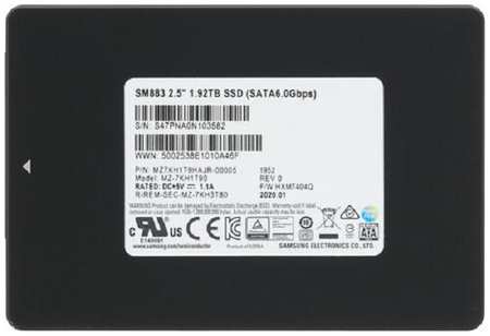 SSD накопитель Samsung SM883 2.5″ 1,92 ТБ (MZ7KH1T9HAJR-00005) 965844427651158
