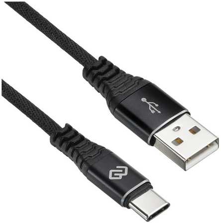 Кабель Digma TYPE-C-1.2M-BRAIDED-BLK USB (m)-USB Type-C (m) 1.2м черный 965844427659562