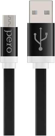 Дата-кабель PERO micro-USB, 2А, 0.2м, черный