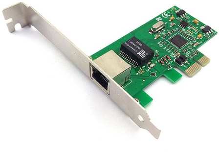Сетевая карта GSMIN DP18 Ethernet адаптер PCI-E 10/100/1000 Мбит/с (Серебристый) 965844427862973