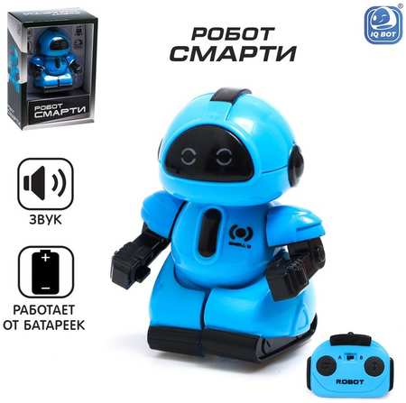 IQ BOT Робот радиоуправляемый Минибот, световые эффекты, цвет синий 965844428010018