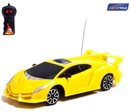 Автоград Машина радиоуправляемая «Суперкар», работает от батареек, цвет жёлтый 965844428073621