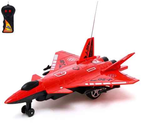 Bazar Самолет радиоуправляемый «Истребитель», работает от батареек, цвет красный 965844428522066