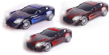 Junfa toys Машинка Junfa на р/у гоночная, 1:18, 27Мгц, фары светятся, 3 цвета красный/синий/оранжевый 965844429916065