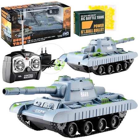 Боевой танк PLAYSMART 9669 р/у, на аккумуляторных батарейках, з/у, с пульками 965844429951017