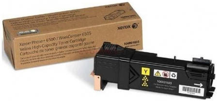 Картридж для лазерного принтера Xerox 106R01603, желтый, оригинал 965844444101083