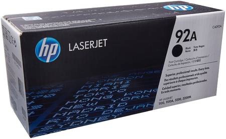 Картридж для лазерного принтера HP 92A (C4092A) черный, оригинал 965844444101297
