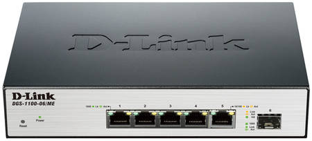 Коммутатор D-Link DGS-1100-06/ME/A1A/А1В Black 965844444101477