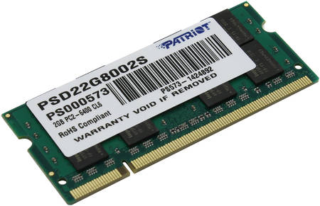 Patriot Memory Оперативная память Patriot 2Gb DDR-II 800MHz SO-DIMM (PSD22G8002S) Signature Line