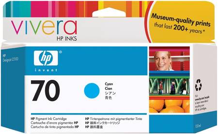 Картридж для струйного принтера HP 70 (C9452A) голубой, оригинал 965844444101741