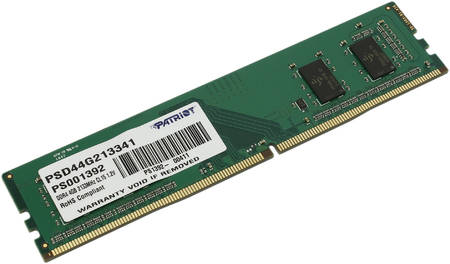 Patriot Memory Оперативная память Patriot Signature 4Gb DDR4 2133MHz (PSD44G213341) Signature Line