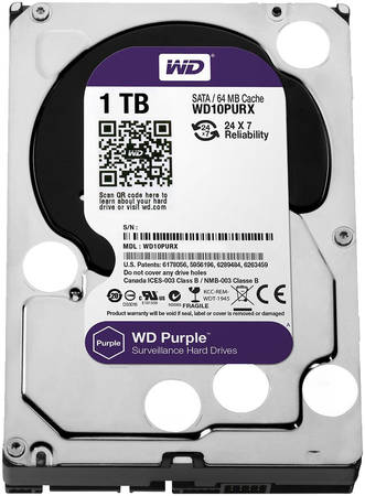 Жесткий диск WD Purple 1ТБ (wD10PURX) 965844444102069