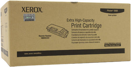 Картридж для лазерного принтера Xerox 106R01372, черный, оригинал 965844444102894