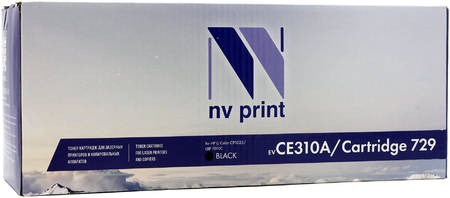 Картридж для лазерного принтера NV Print CE310A-729BK, черный NV-CE310A-729BK 965844444105424