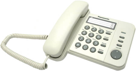 Проводной телефон Panasonic KX-TS2352RUW белый 965844444106403