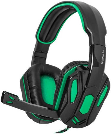 Игровые наушники с микрофоном Defender Warhead G-275 зеленый 965844444106505