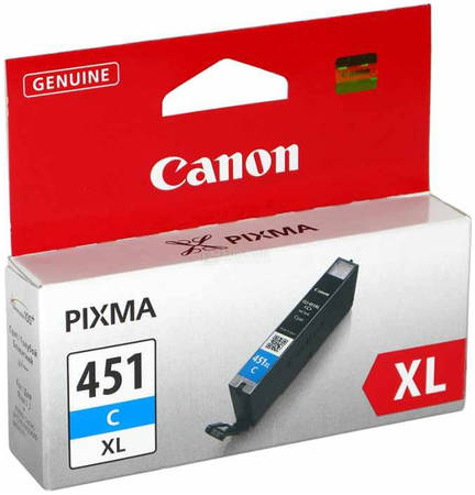 Картридж для струйного принтера Canon CLI-451C XL (6473B001) голубой, оригинал 965844444107722