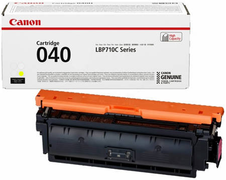 Картридж для лазерного принтера Canon CRG 040 Y желтый, оригинал 965844444109208