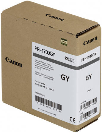 Картридж для струйного принтера Canon PFI-1700 GY , оригинал