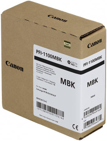 Картридж для струйного принтера Canon PFI-1100 матовый черный, оригинал 965844444109241