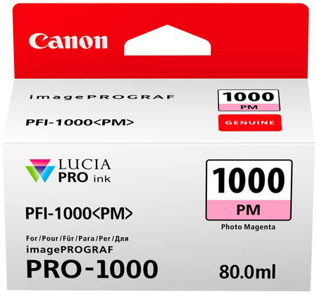 Картридж для струйного принтера Canon PFI-1000 PM (0551C001) пурпурный, оригинал 965844444109277