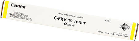 Картридж для лазерного принтера Canon C-EXV49Y (8527B002) желтый, оригинал 965844444109700