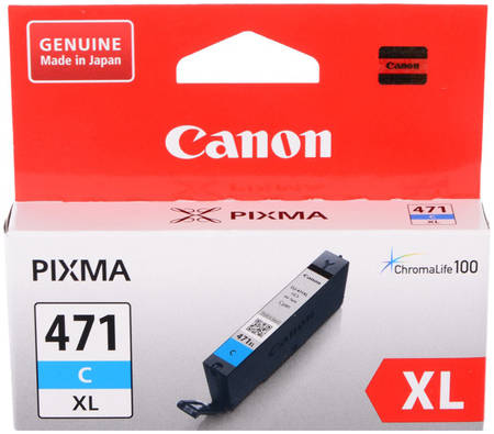 Картридж для струйного принтера Canon CLI-471XL C голубой, оригинал 965844444109715