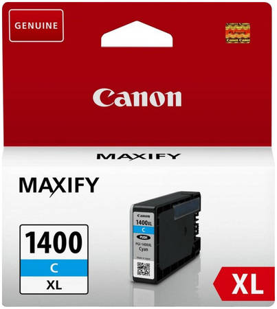 Картридж для струйного принтера Canon PGI-1400XL C голубой, оригинал 965844444109791