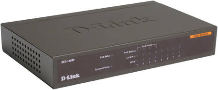 Коммутатор D-Link DES-1008P/C1A Black 965844444190170