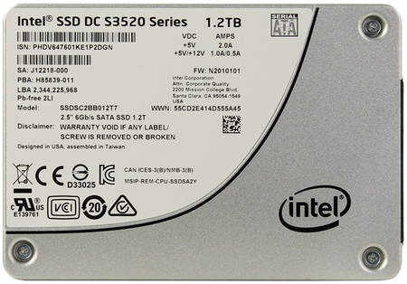 SSD накопитель Intel DC S3520 2.5″ 1,2 ТБ (SSDSC2BB012T701)